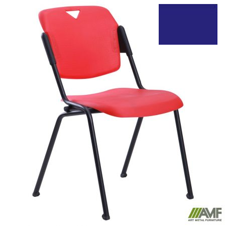 Стілець офісний AMF Рольф чорний пластик синій (012619)